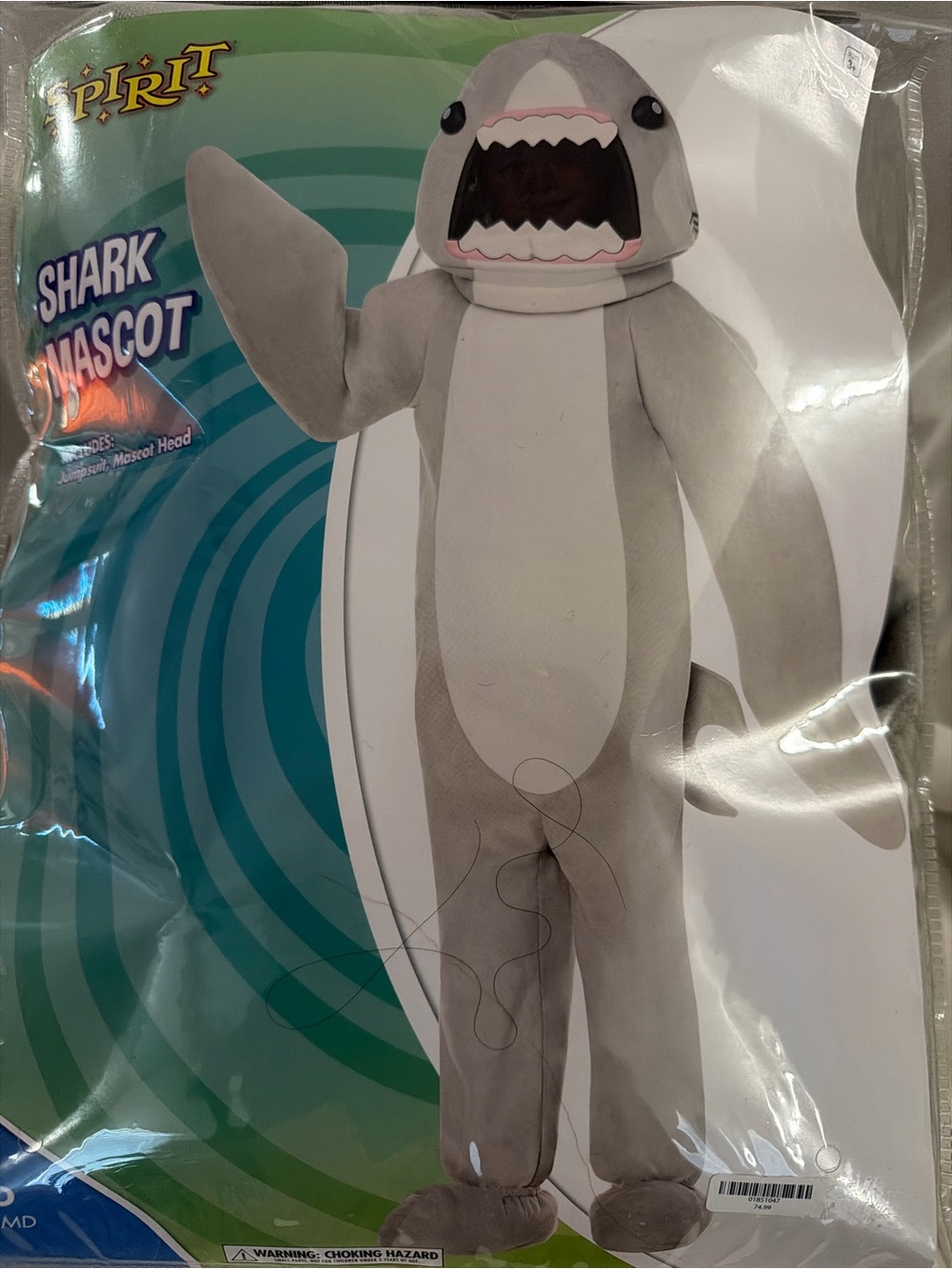 Kids Shark Costume 2 Piece in Light Gray and White $74.99